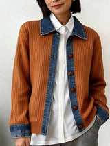 Retro Corduroy & Denim Contrast Jacket