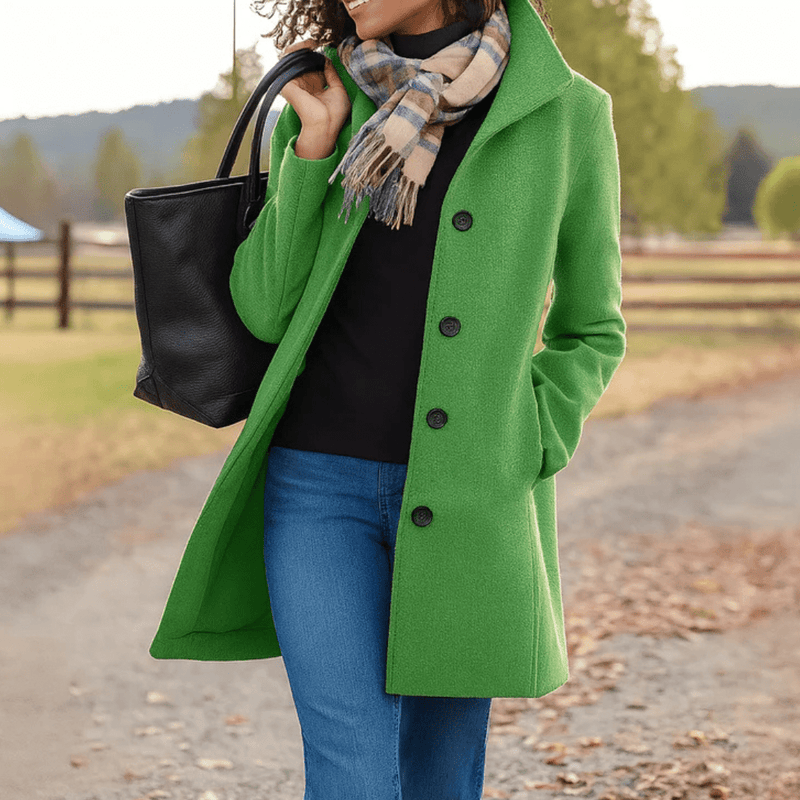EVE™ | Elegant Buttoned Coat – Timeless Elegance