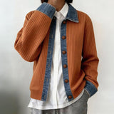Retro Corduroy & Denim Contrast Jacket